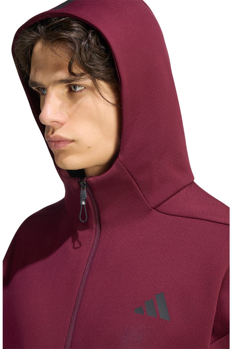 Z.N.E. AEROREADY Full Zip Performance Hoodie, Alternate, color, MAROON