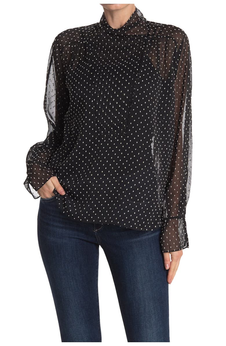 Equipment Aubriete Polka Dot Chiffon Blouse, Alternate, color, 