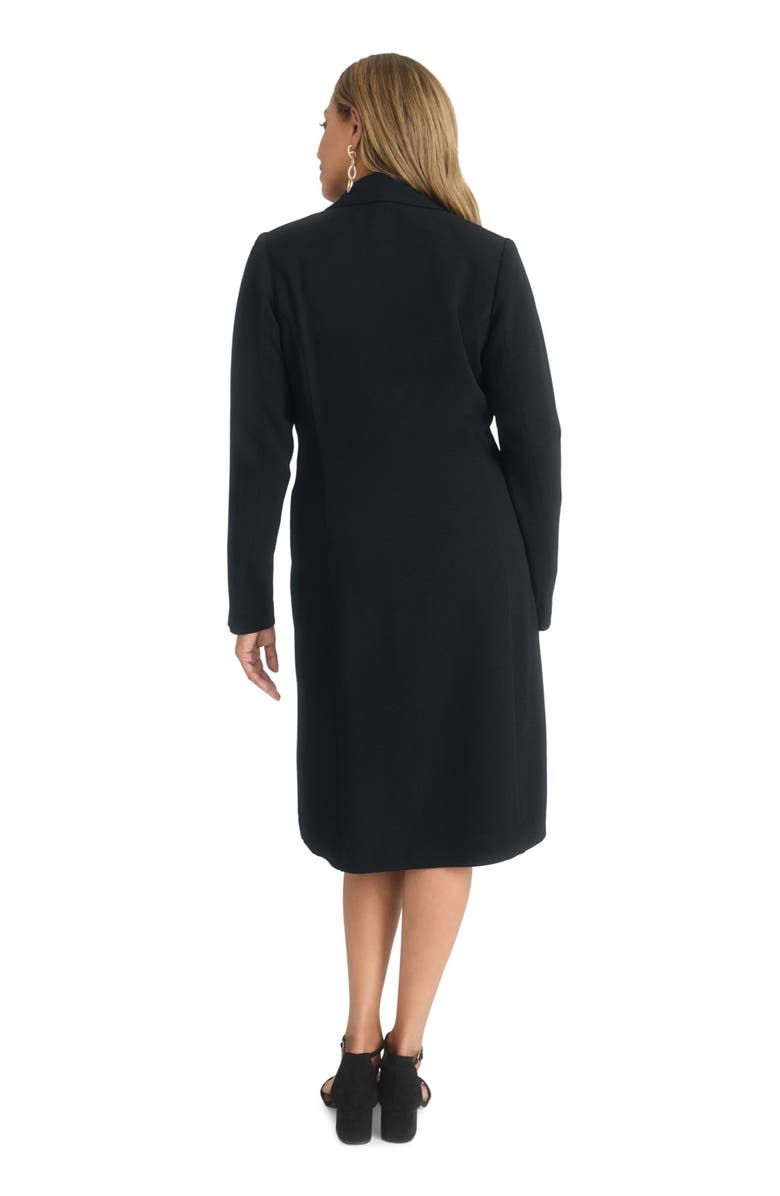 Jessica London Double Breasted Jacket Dress, Alternate, color, Black