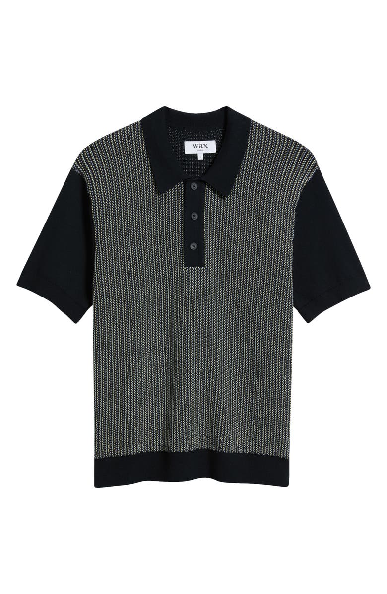Wax London Turin Stripe Polo, Main, color, Navy