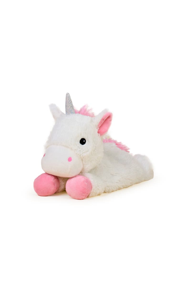 Warmies Laying Down Unicorn Plush Toy, Main, color, Multi Color