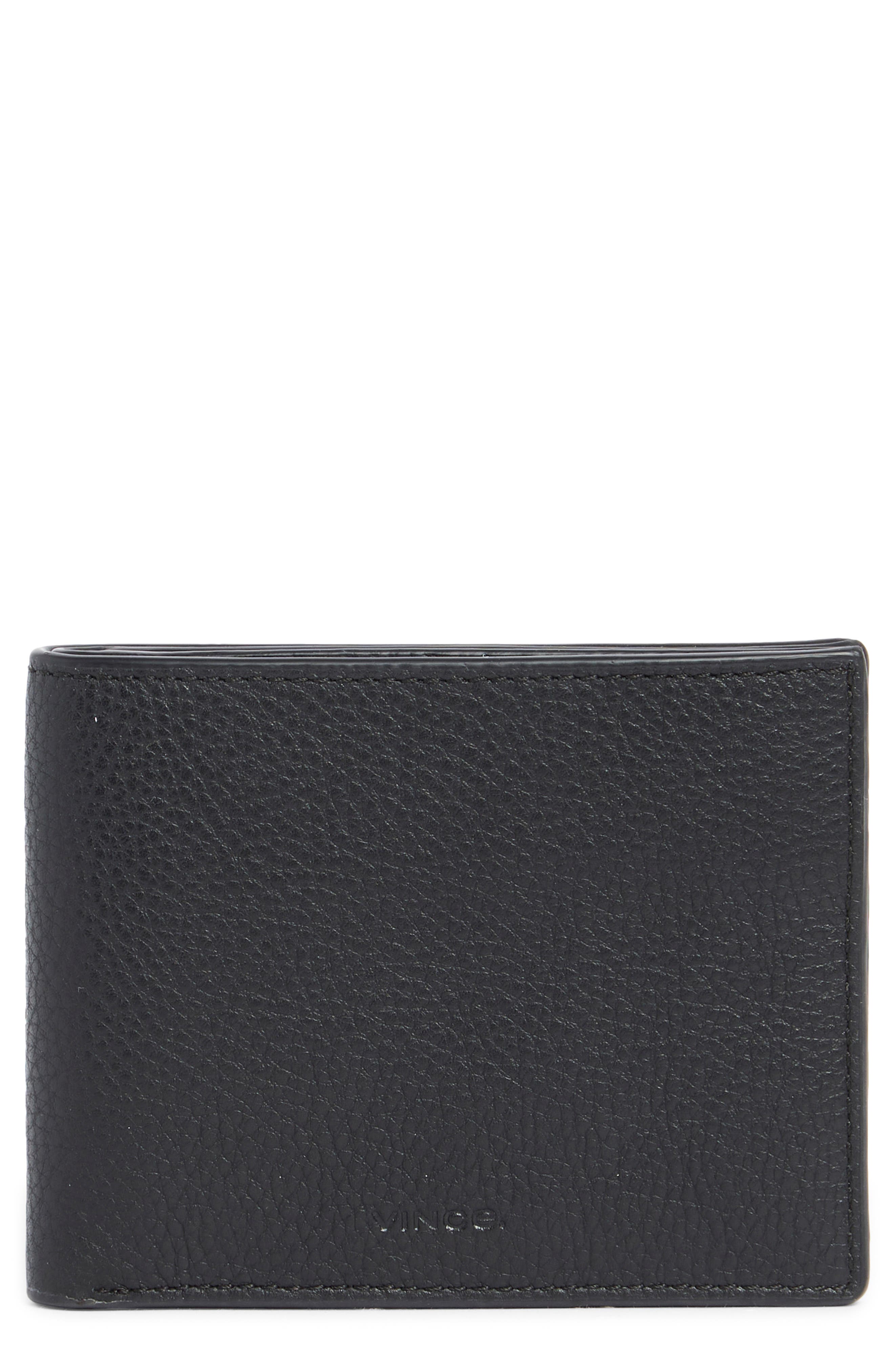 Simple Pebbled Leather Bifold Wallet
