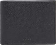 Vince Simple Pebbled Leather Bifold Wallet