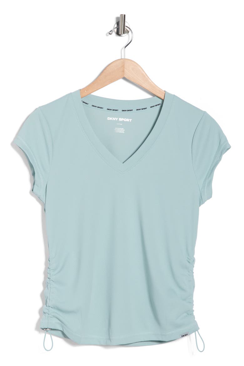 Ruched Tech T-Shirt, Alternate, color, MINERAL