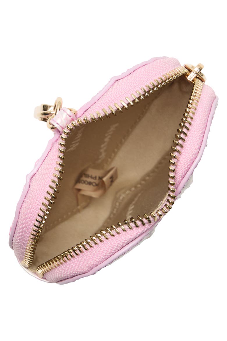 Heart Leather Pouch, Alternate, color, ROSE WATER