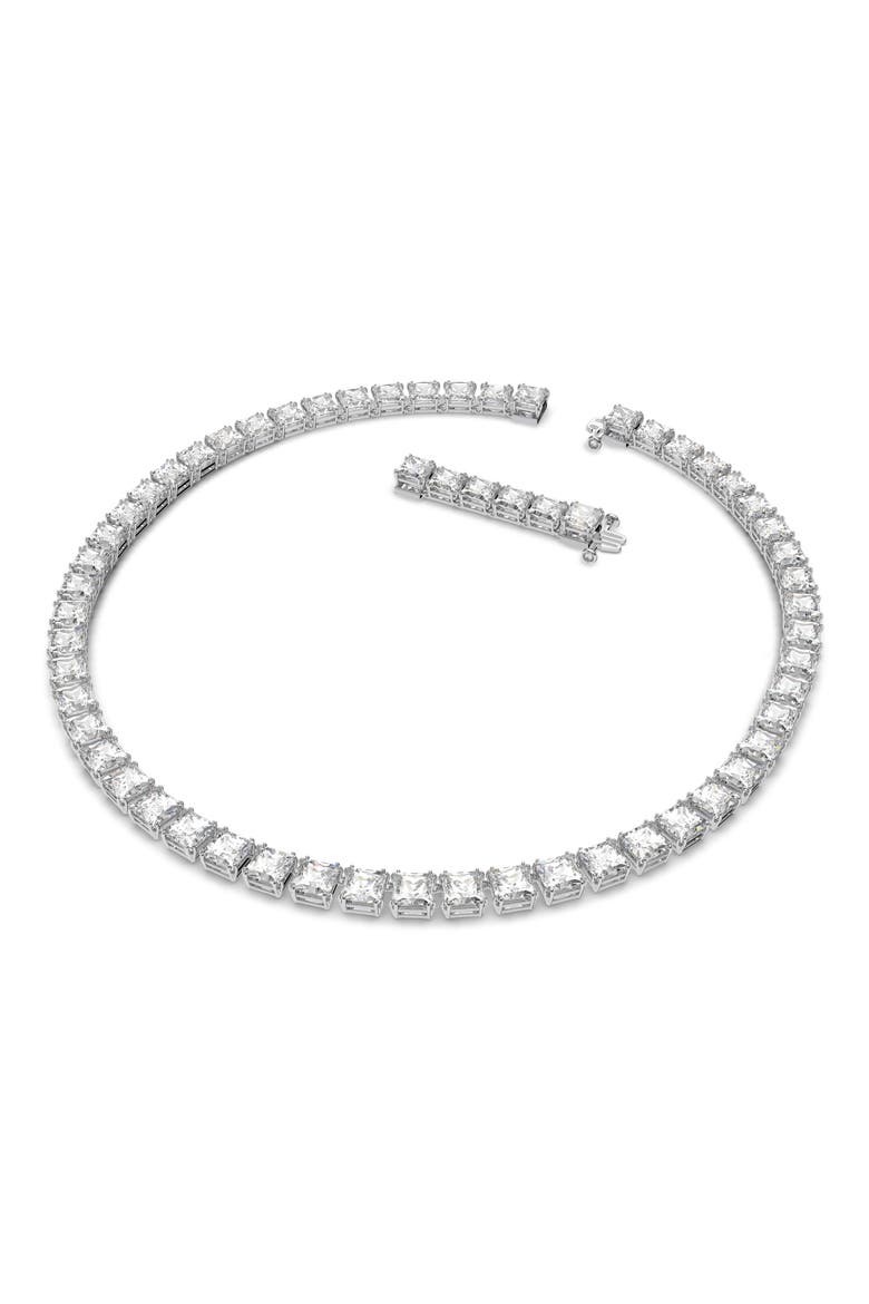 Matrix Swarovski Crystal Collar Necklace, Alternate, color, SILVER / CLEAR CRYSTAL