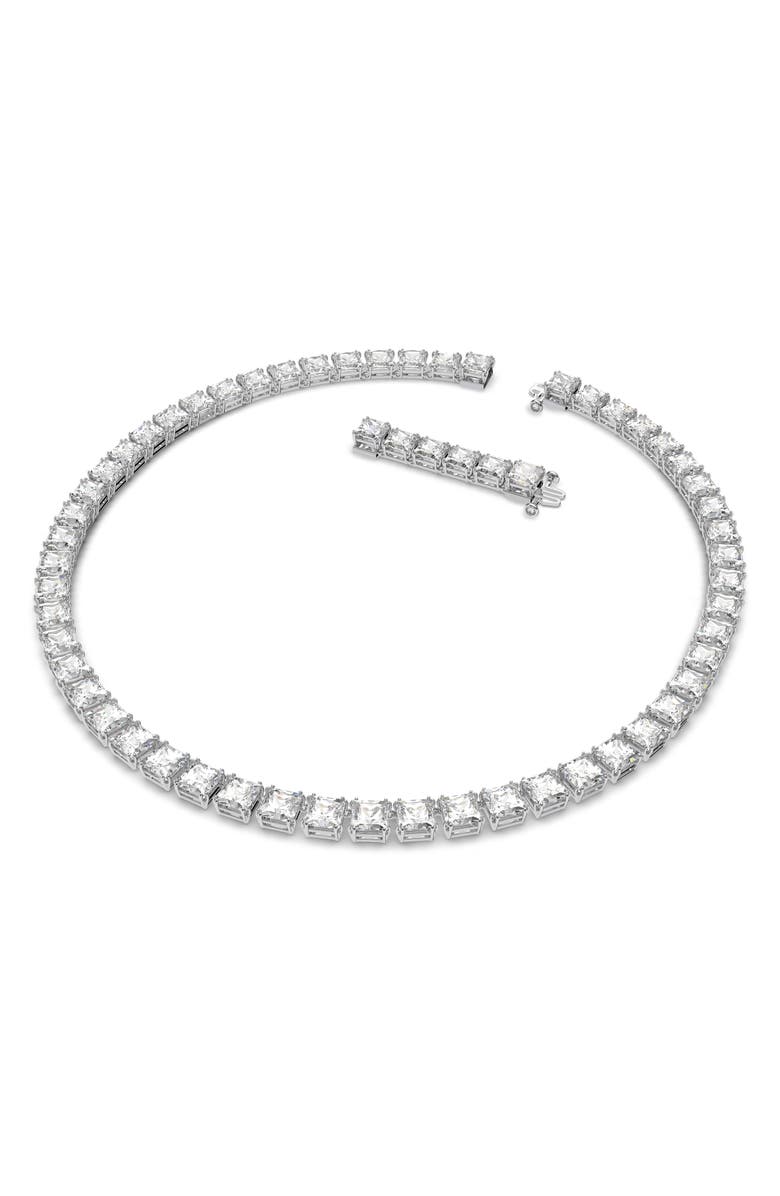 Swarovski Matrix Swarovski Crystal Collar Necklace, Alternate, color, Silver / Clear Crystal