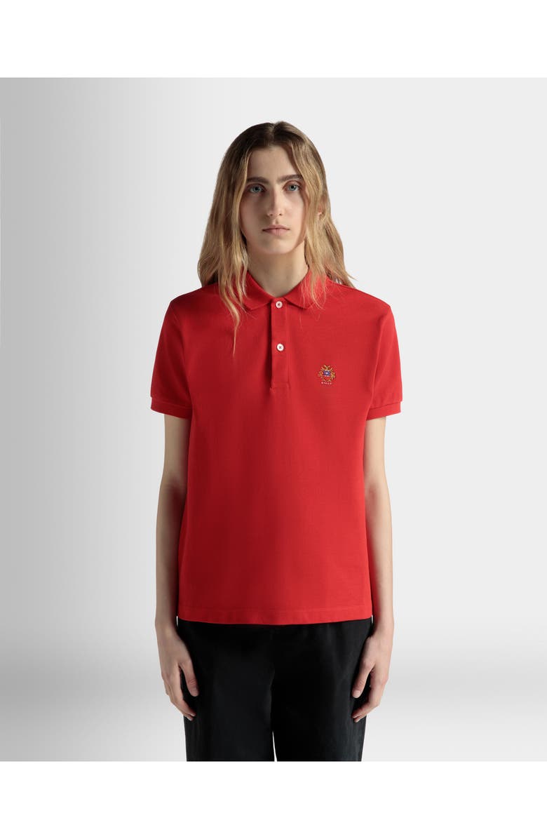 Bally Short Sleeve Polo, Alternate, color, Red