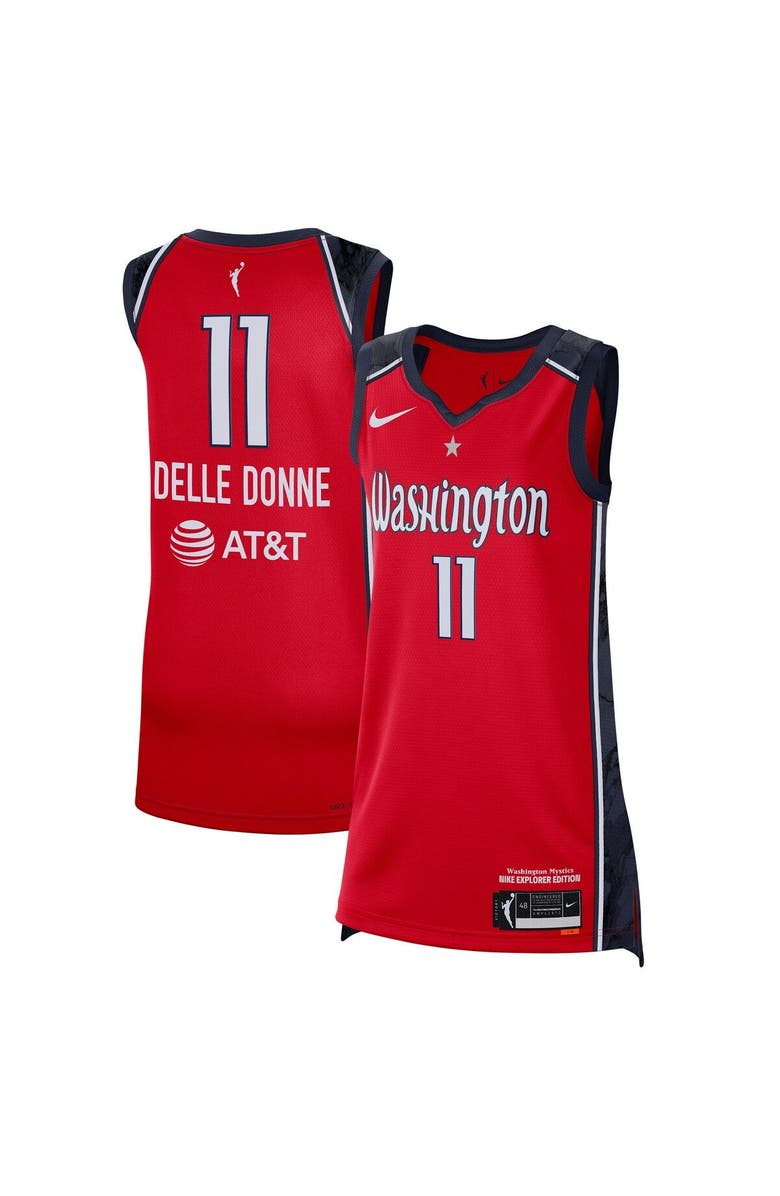 Nike Women's Nike Elena Delle Donne Red Washington Mystics 2021 Explorer Edition Victory Player Jersey, Main, color, 