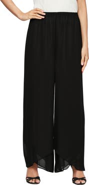 Alex Evenings Wide Leg Chiffon Pants