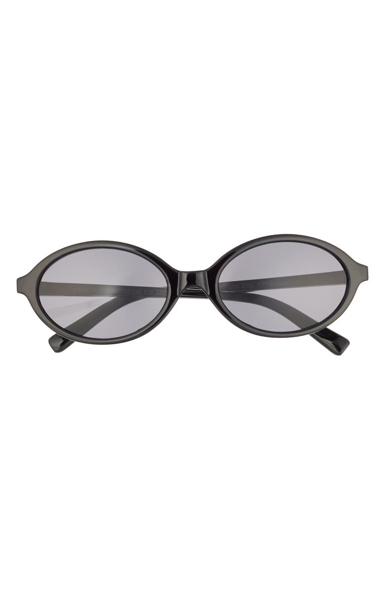 BP. Retro Oval Sunglasses, Main, color, Black