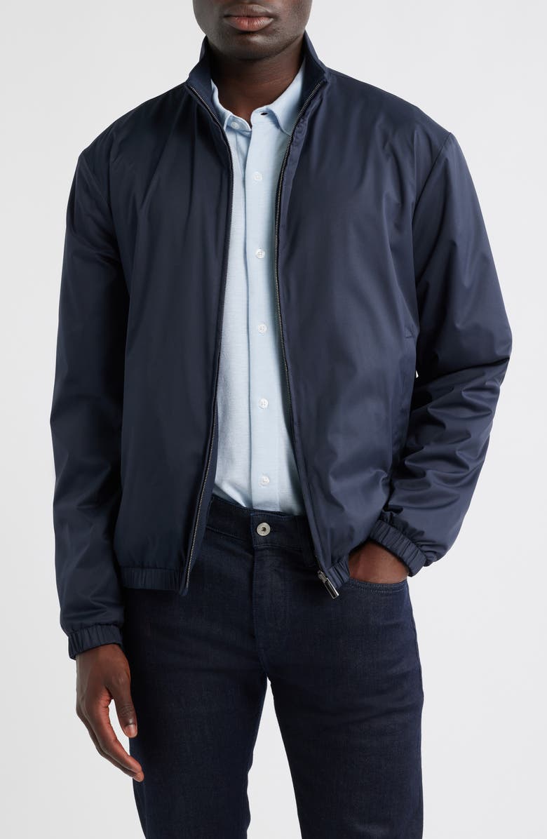 Canali Reversible Soft Touch Blouson Jacket, Main, color, Navy