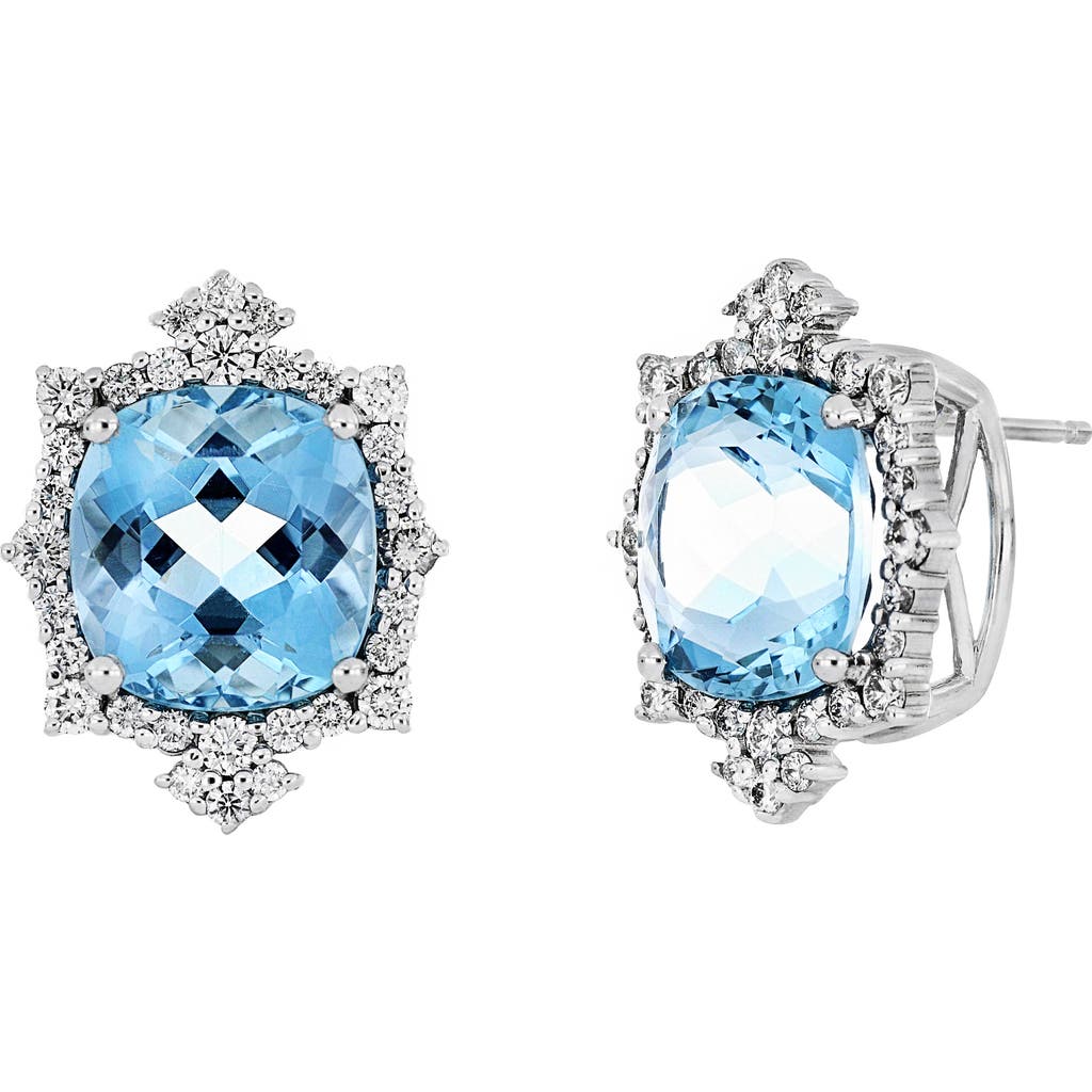 Bony Levy Aquamarine Stud Earrings In Blue