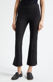 Vince Mid Rise Crop Flare Pants with Side Split Hem