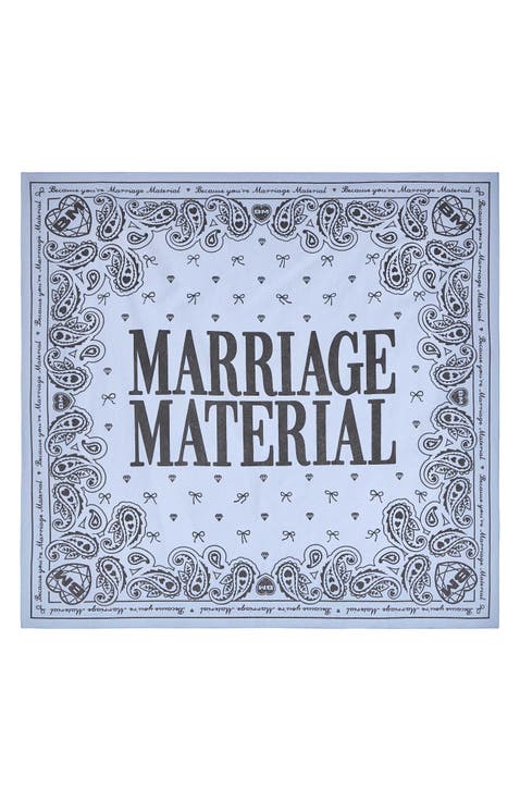 Marriage Material Collection Printed Bandana