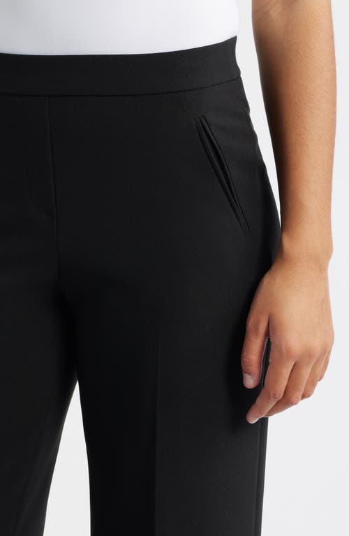 Anne Klein High Waist Wide Leg Pull-on Pants In Black