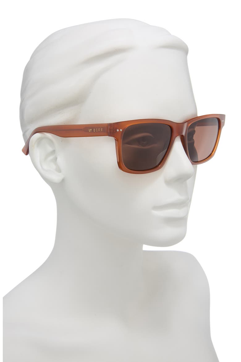 Marco 56mm Square Sunglasses, Alternate, color, CLAY BROWN