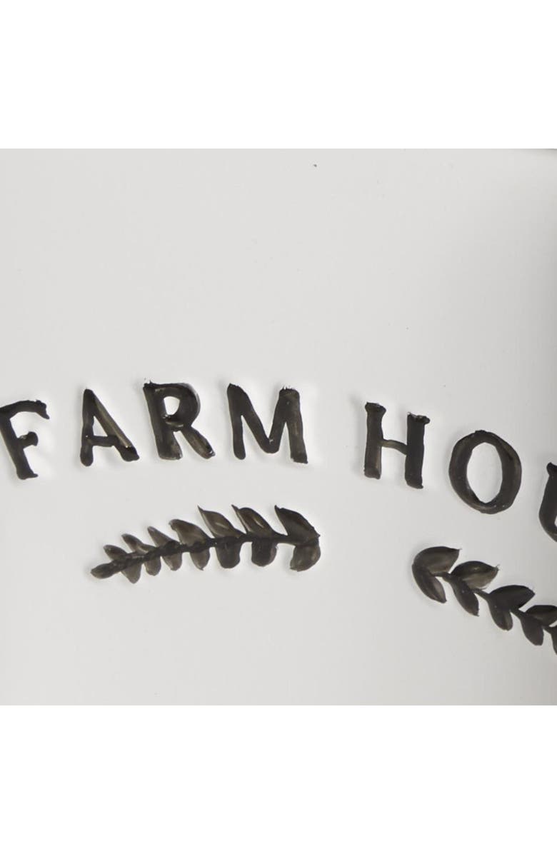 UMA Farmhouse Set of 3 Metal Canisters, Alternate, color, White