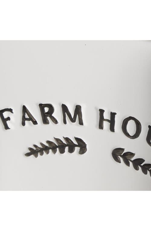 Uma Farmhouse Set Of 3 Metal Canisters In White