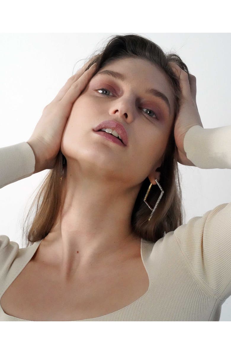 DEMARSON Yana Pavé Crystal Earrings, Alternate, color,