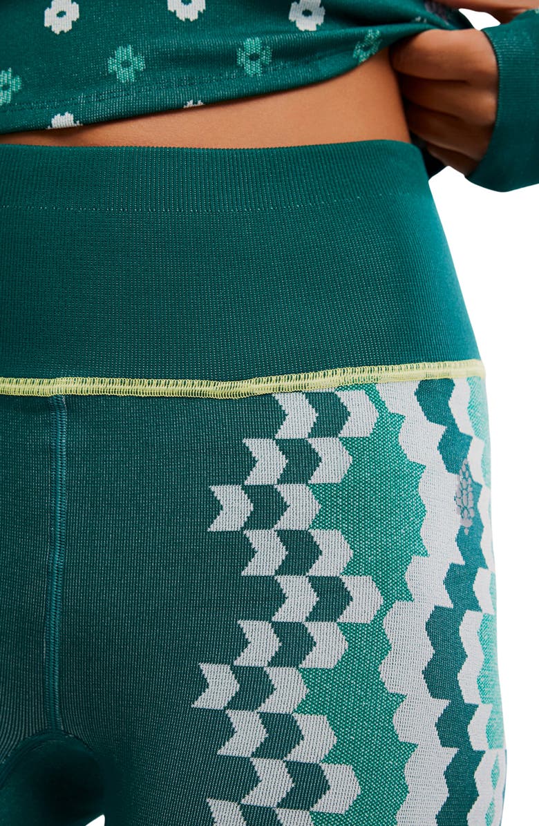 FP Movement by Free People FP Movement Myoko Jacquard Leggings, Alternate, color, Evergreen Isle Knit