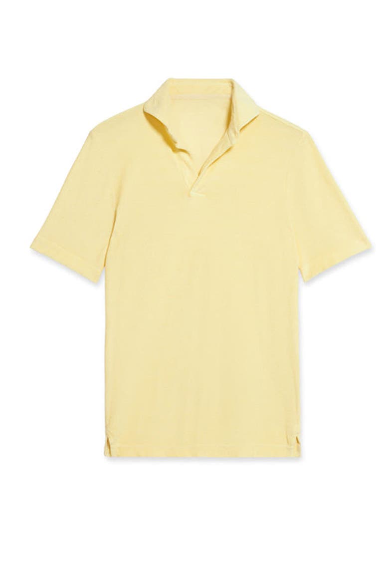 Sullivan Terry Cloth Jersey Polo, Main, color, LEMON
