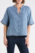 T Tahari Split Neck Shirt