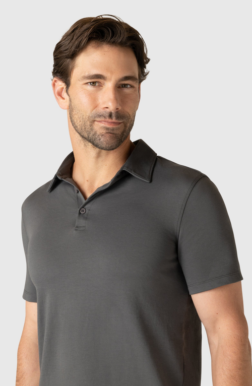 Jack Archer Jetsetter Tech Performance Polo In Gray