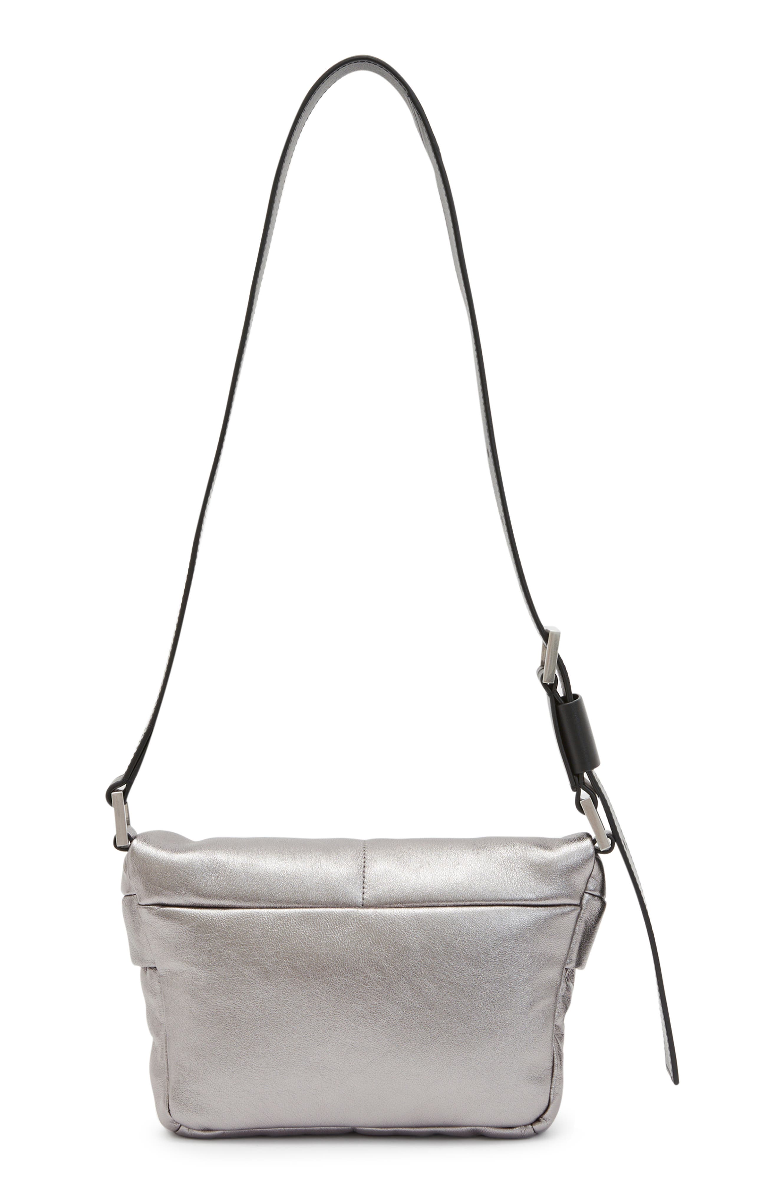 AllSaints Colette Quilted Leather Crossbody Bag, Alternate, color, 