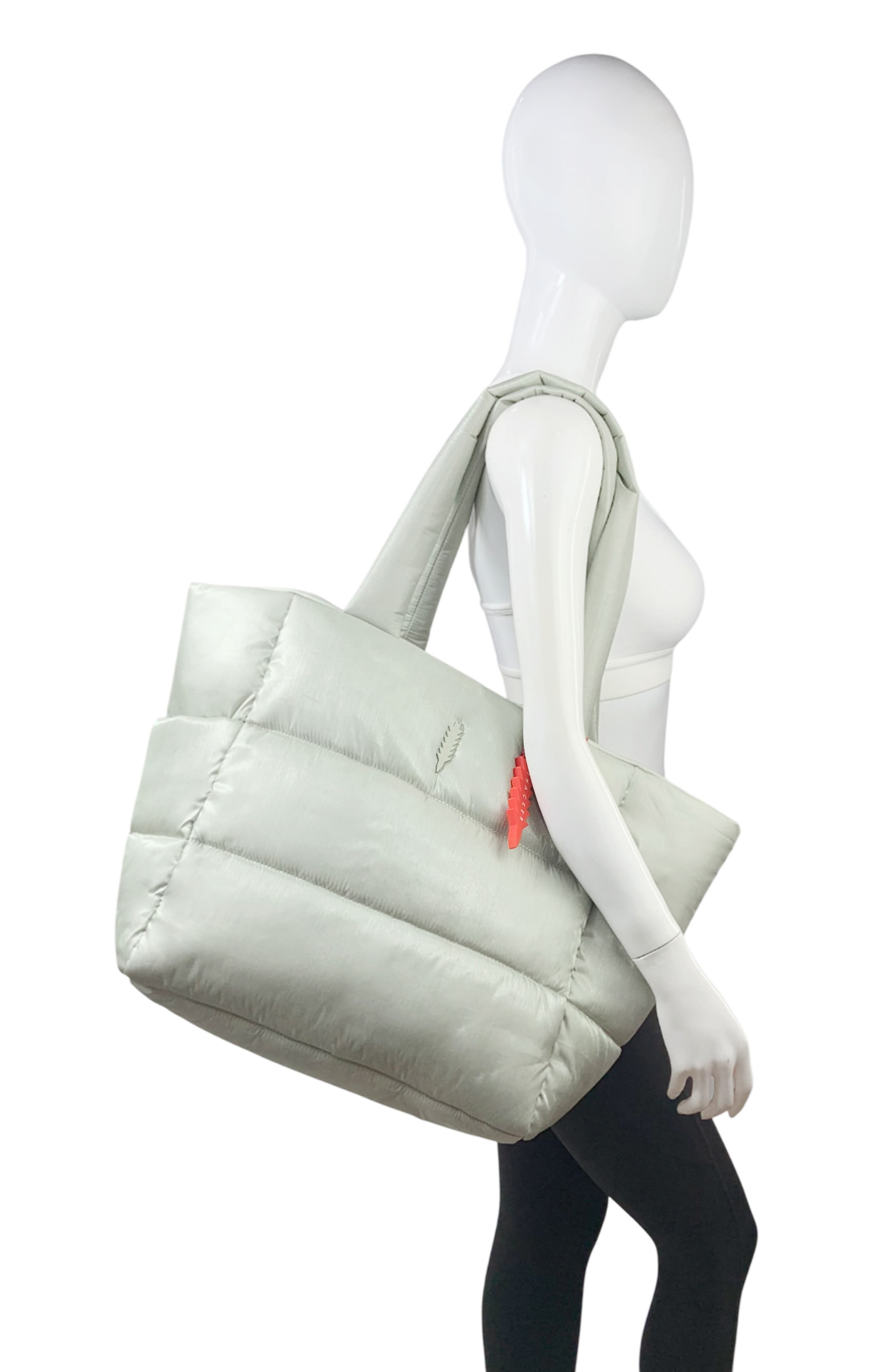 Quinn Shimmer Tote, Alternate, color, CELADON GLOW