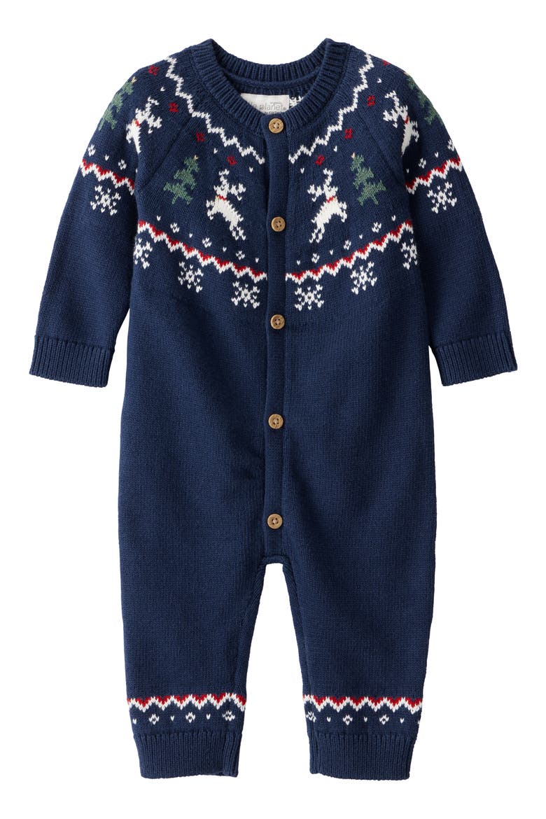 Kids' Reindeer Fair Isle Sweater Jumpsuit, Main, color, REINDEER FAIRISLE