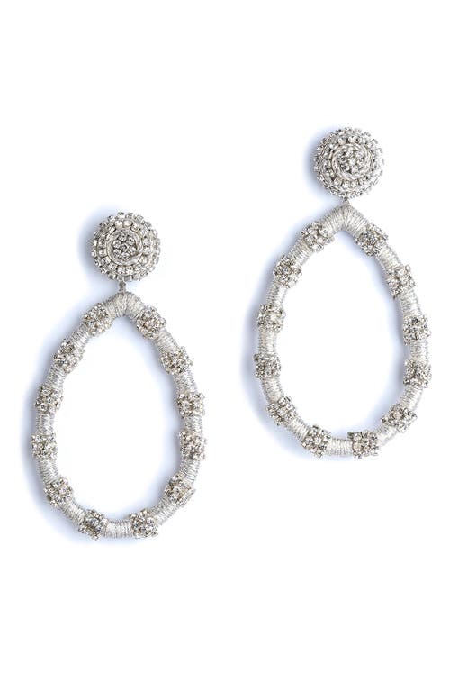 Deepa Gurnani Jackie Statement Drop Earrings In Silver