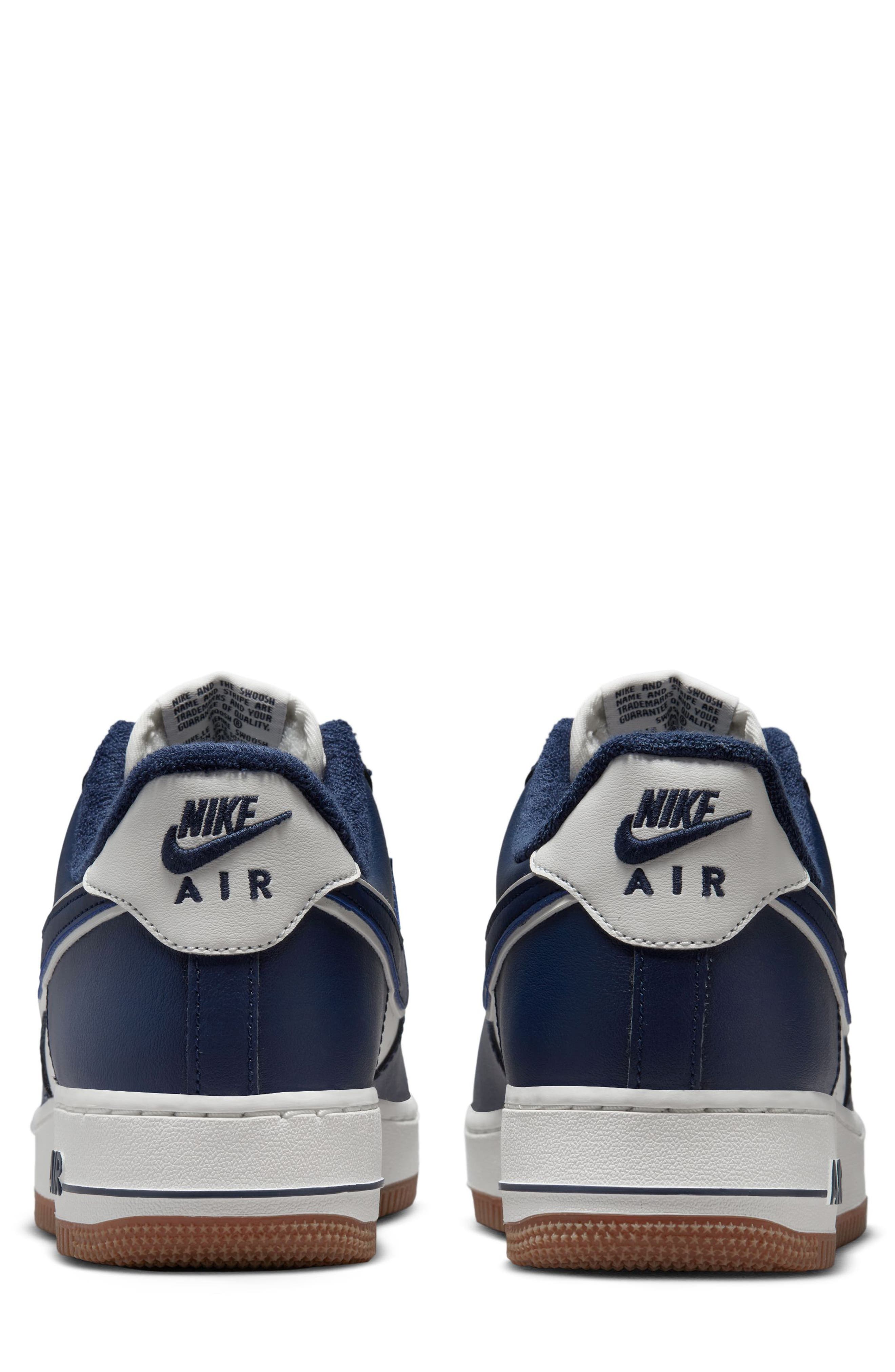 Air Force 1 '07 LV8 Sneaker, Alternate, color, SAIL/ MIDNIGHT NAVY