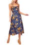Gaia Floral Print Sleeveless Midi Dress