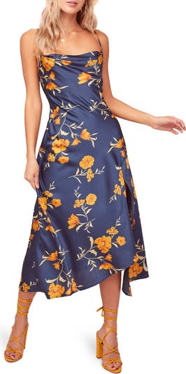 Gaia Floral Print Sleeveless Midi Dress