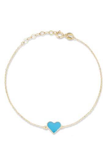 Ember Fine Jewelry 14k Enamel Heart Bracelet In Gold