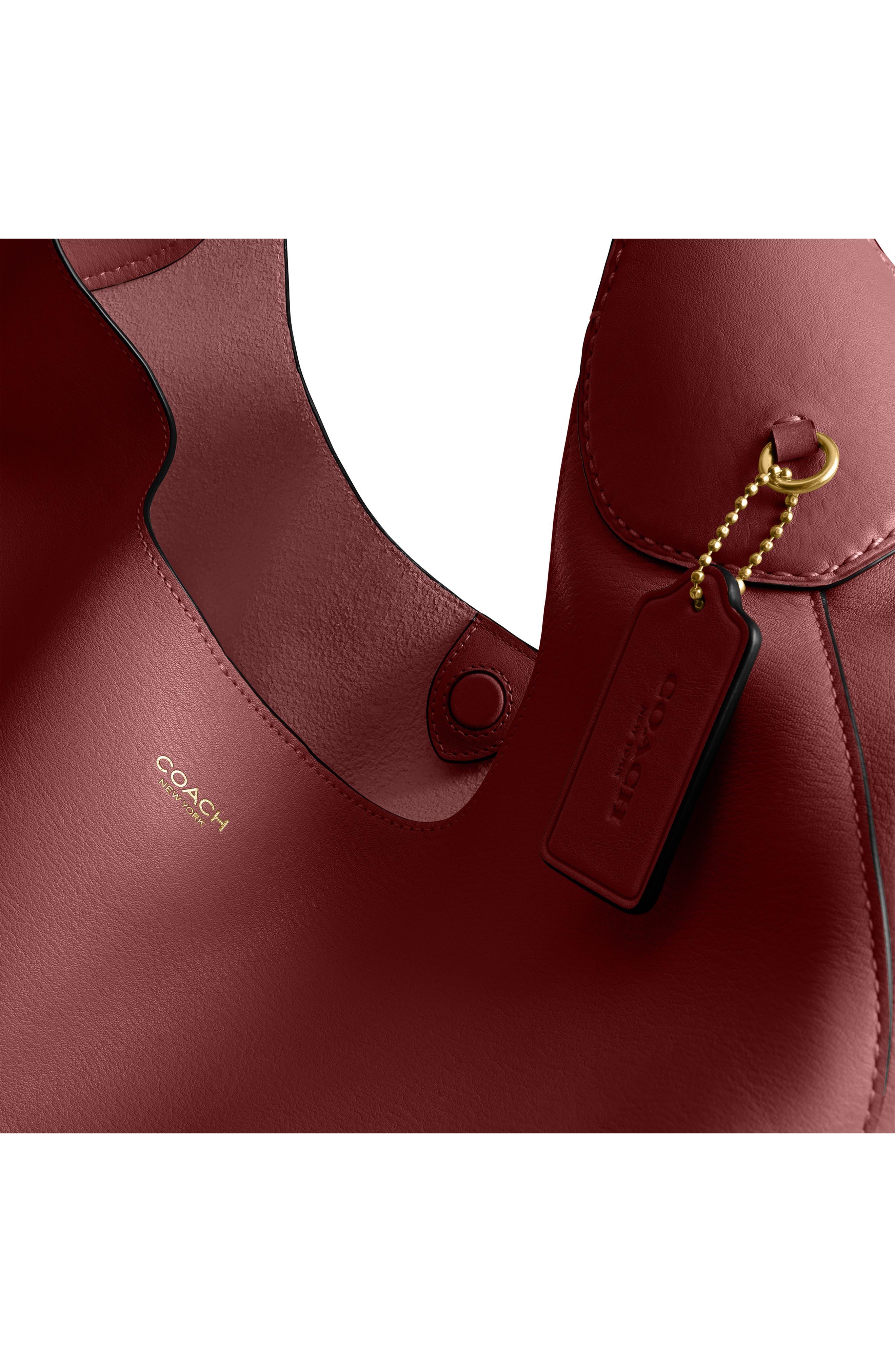 COACH Brooklyn 39 Shoulder Bag, Alternate, color, Dark Ruby