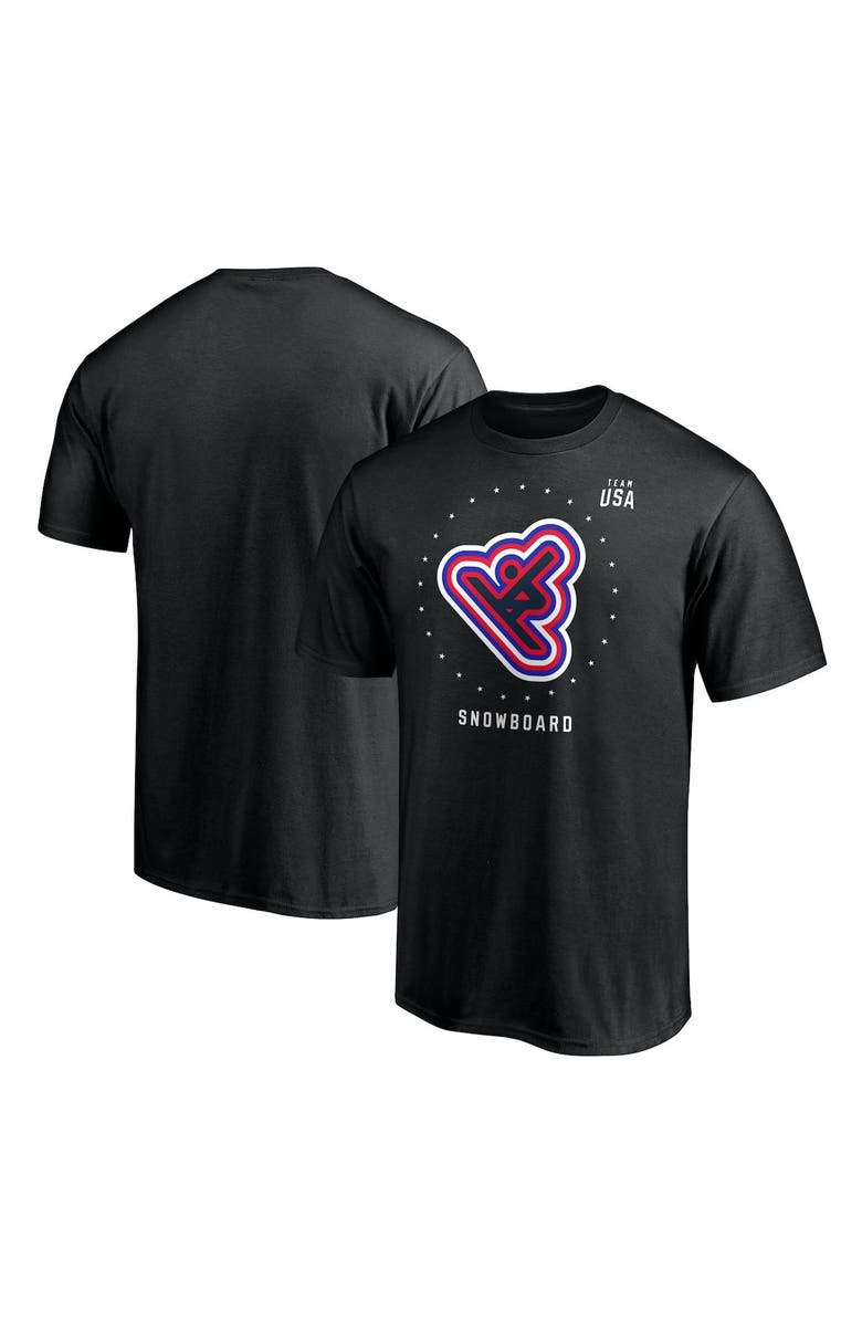 FANATICS Men's Fanatics Branded Black Team USA Snowboard T-Shirt, Main, color, Black