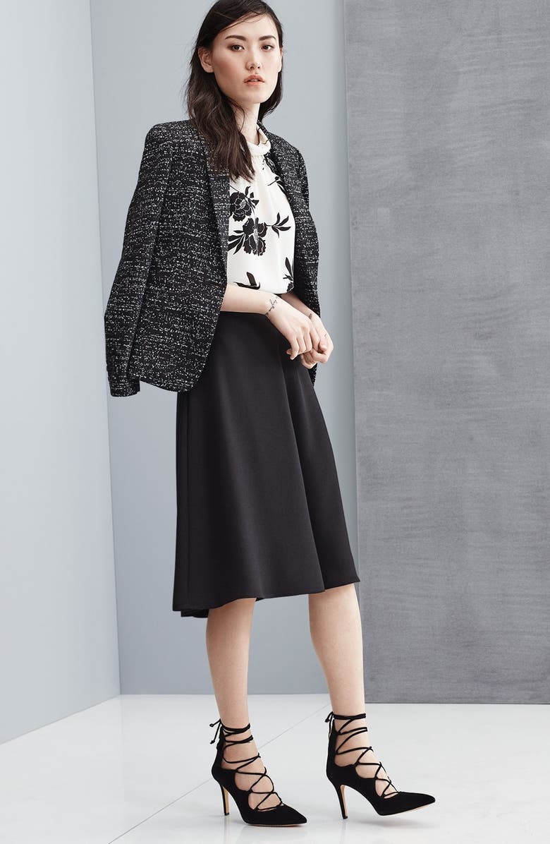 Vince Camuto Jacquard Knit One-Button Blazer, Alternate, color, 