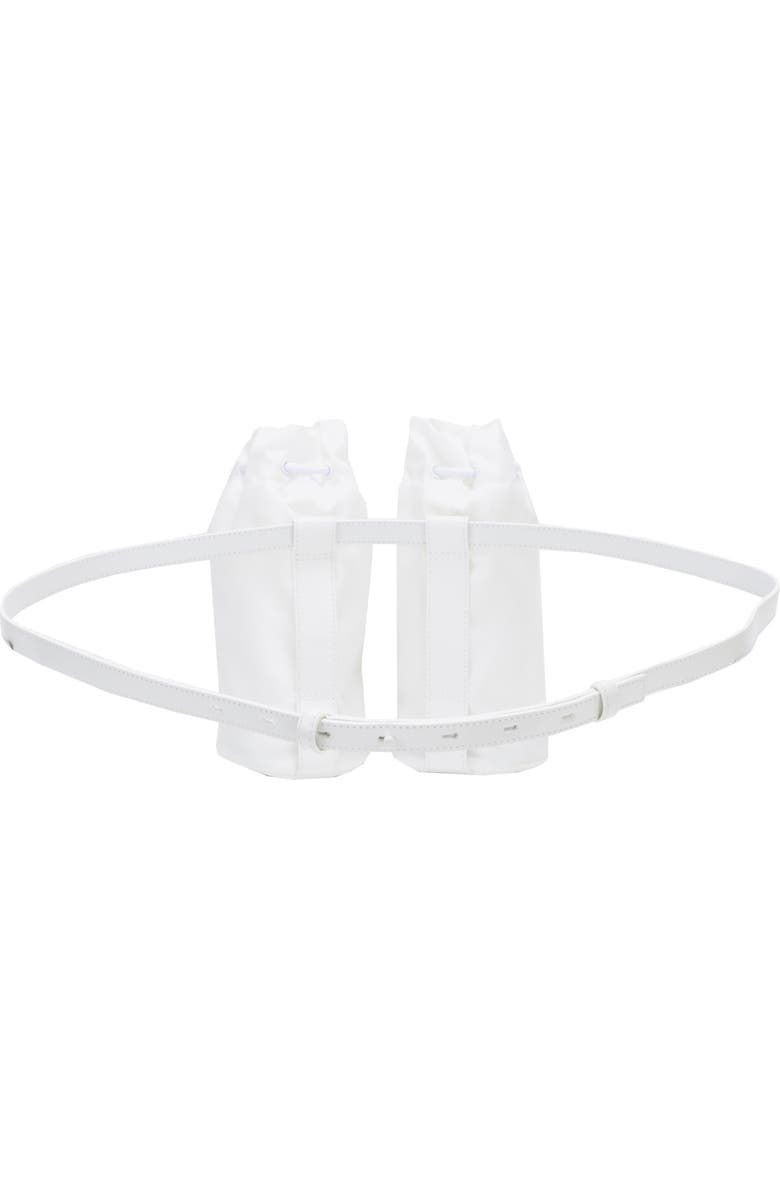 FERRAGAMO Double Pouch Belt Bag, Alternate, color, White