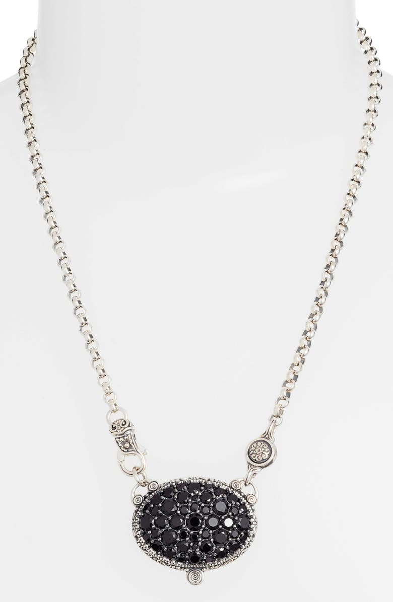 Konstantino Circe Black Spinel Pavé Necklace, Alternate, color,