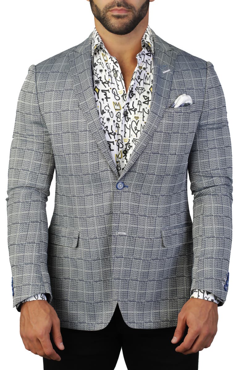  Maceoo Descartes Regular Fit Chess Plaid Sport Coat, Main, color, 