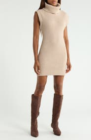 Simkhai Albanie Turtleneck Wool Blend Minidress