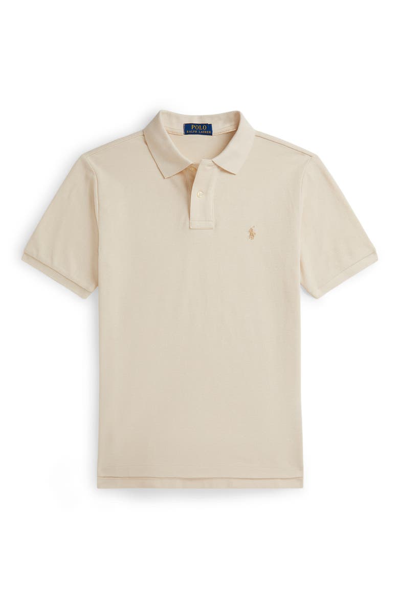 Kids' Cotton Piqué Polo, Main, color, WINTER CREAM