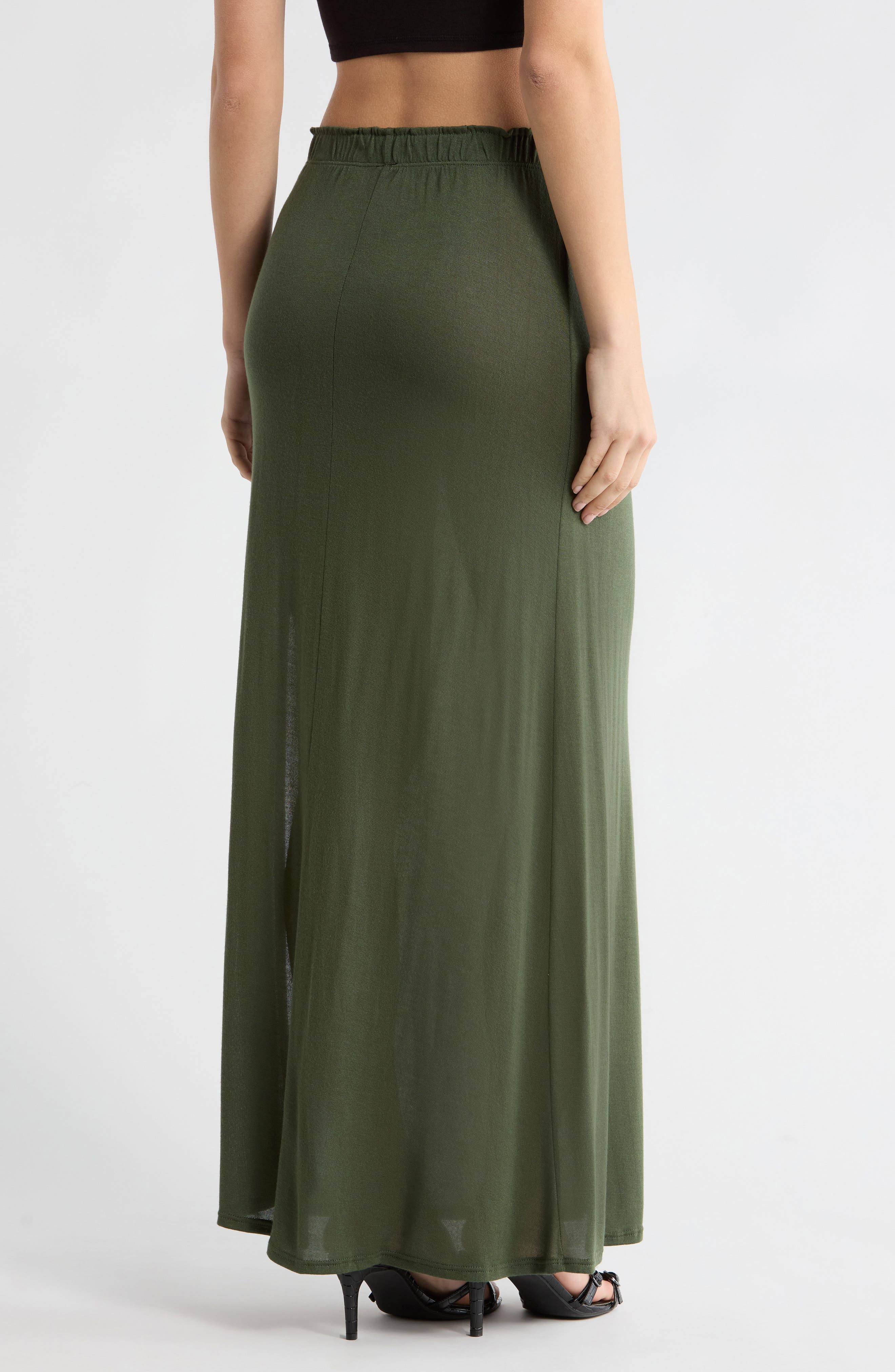 Ruffle Slit Maxi Skirt - image 2