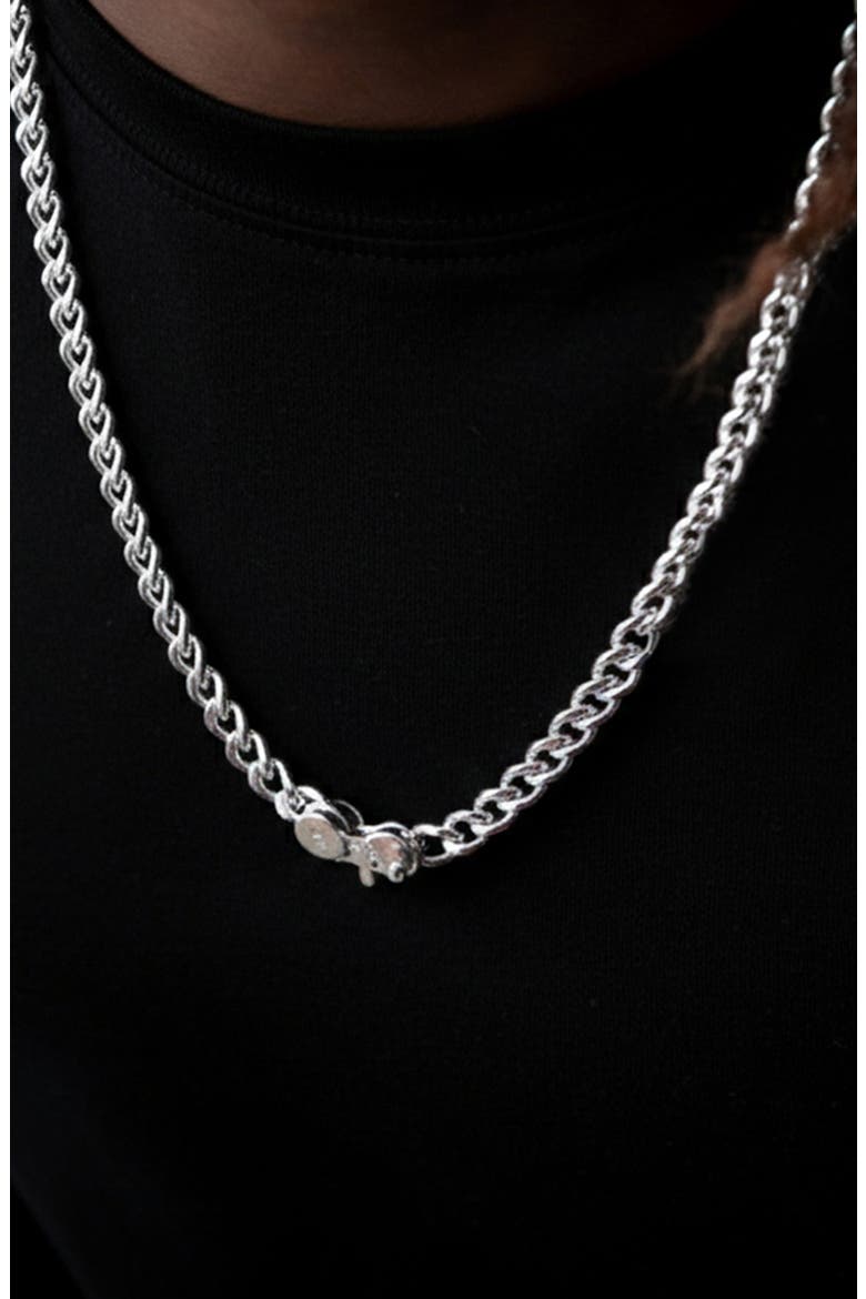 Forge Curb Chain Necklace  In Silver, Alternate, color, Silver