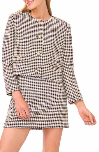 CeCe Princess Seam Tweed Jacket