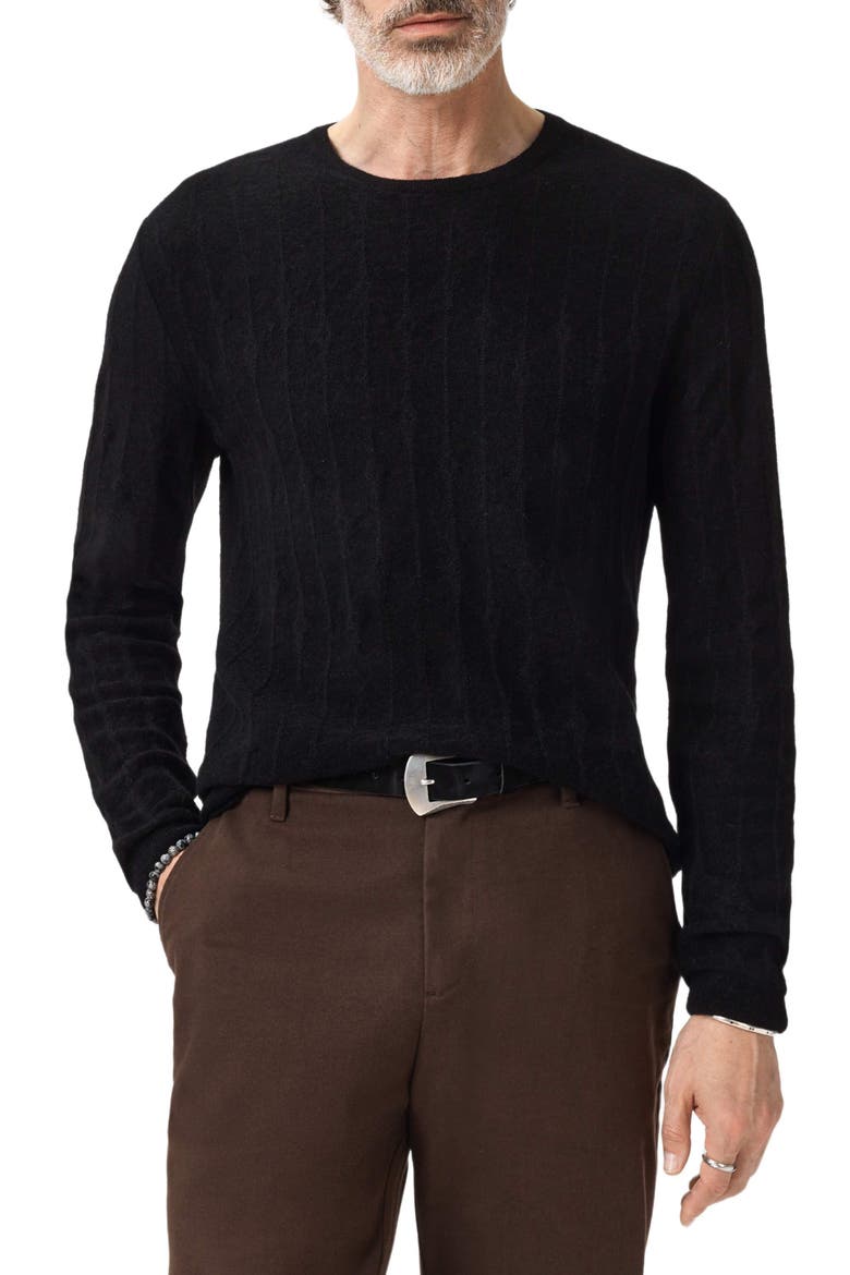 Baiso Crewneck Sweater, Main, color, BLACK