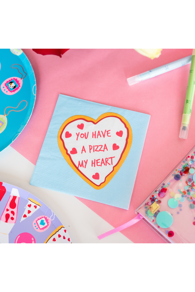 Y2K Pizza My Heart Cocktail Napkins, Alternate, color, Assorted Pre-Pack