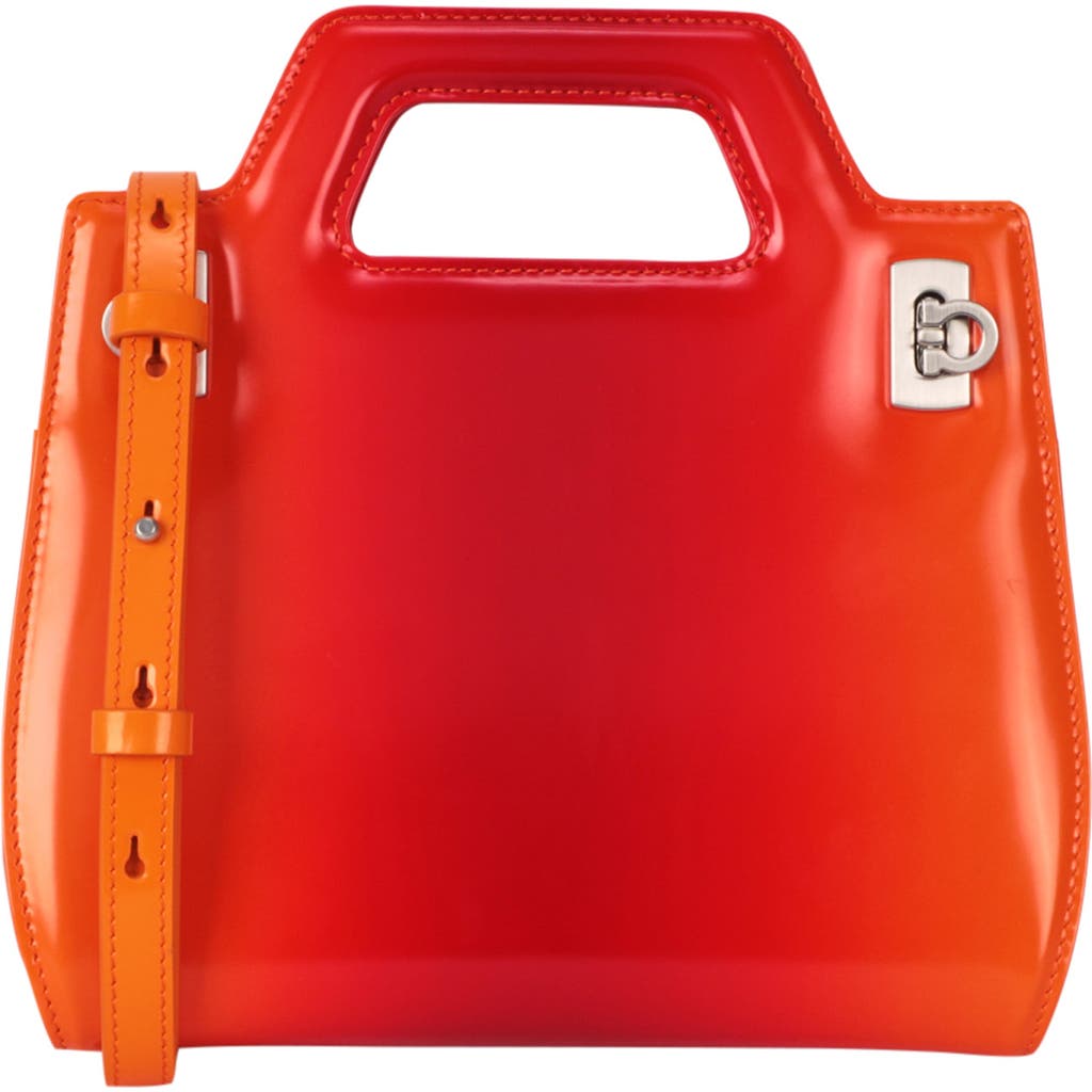 Ferragamo Top Handle Satchel In Orange
